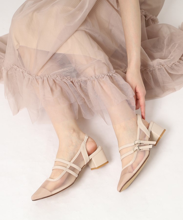 エスペランサ(ESPERANZA)のダブルベルトメッシュパンプス16