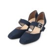 エスペランサ(ESPERANZA)のバックルセパレートパンプス デニム(393)