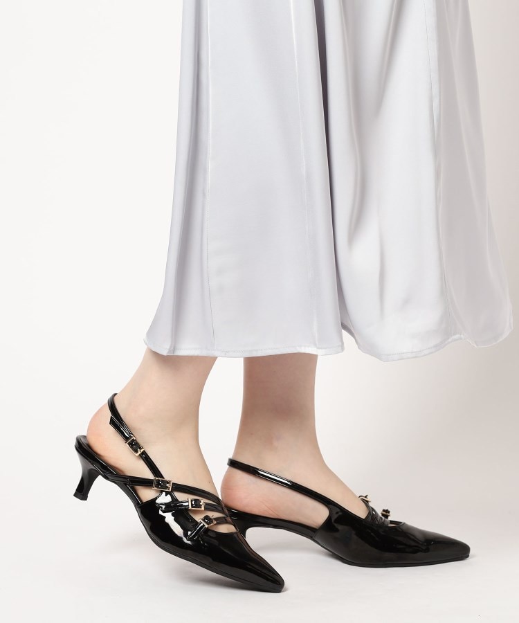 エスペランサ(ESPERANZA)のバックストラップミドルヒールパンプス19