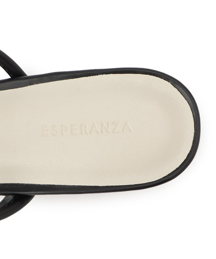エスペランサ(ESPERANZA)のゴールドラインプレートヒールミュール7