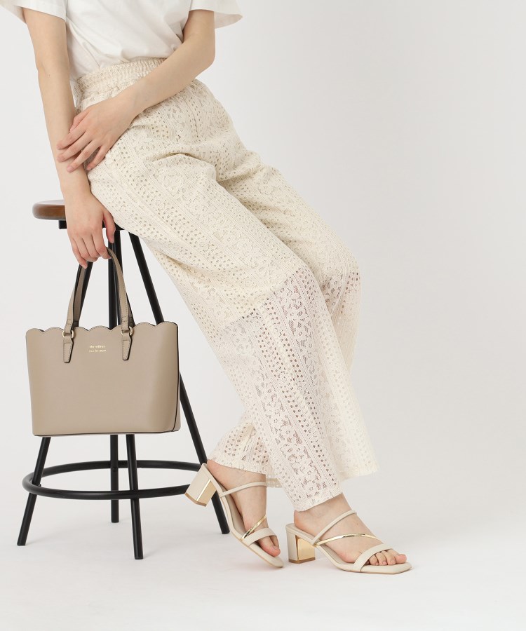 エスペランサ(ESPERANZA)のゴールドラインプレートヒールミュール17
