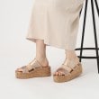 エスペランサ(ESPERANZA)のグリッター×クリアベルト 厚底コルクサンダル20