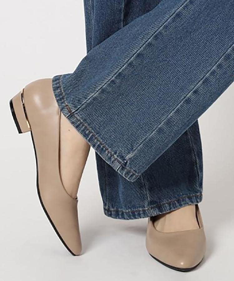 エスペランサ(ESPERANZA)の＼累計販売7000足／通勤通学におすすめクッションフラットヒールパンプス 歩きやすい、疲れにくい、痛くない ベージュ(052)