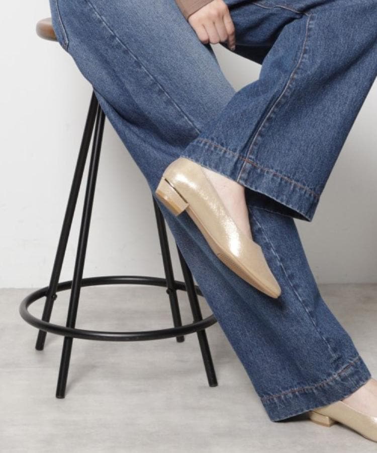 エスペランサ(ESPERANZA)の＼累計販売7000足／通勤通学におすすめクッションフラットヒールパンプス 歩きやすい、疲れにくい、痛くない ゴールド(307)