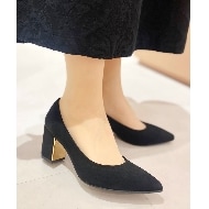 パンプス ヒール9cm レース 日本製 チュール ポインテッドトゥ