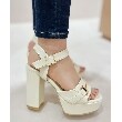 エスペランサ(ESPERANZA)のアッパービット厚底ヒールサンダル20
