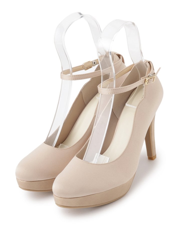 エスペランサ(ESPERANZA)の3WAYデザインカット厚底パンプス ベージュ(352)