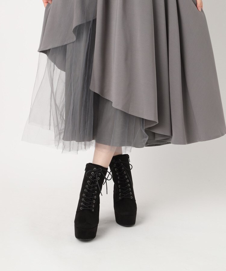 エスペランサ(ESPERANZA)の【ラク盛り／ショートブーツ】リピーター続出／脚長美脚　厚底レースアップブーツ34