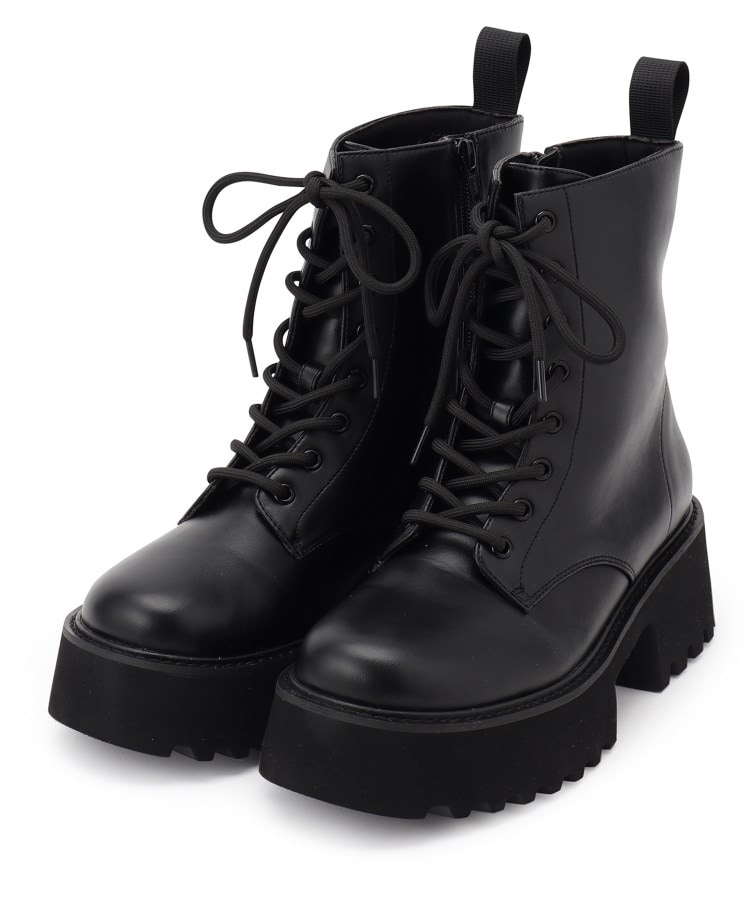 厚底 スエード レースアップブーツ】 col./ベージュ ¥63,980
