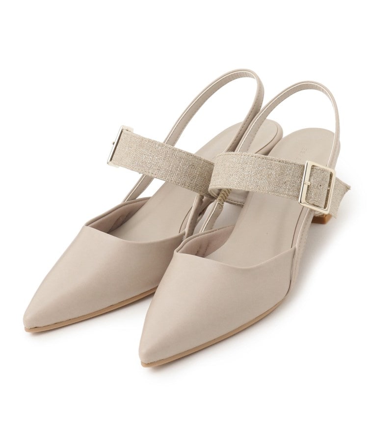 エスペランサ(ESPERANZA)のスリングバックミュールパンプス ベージュ(952)