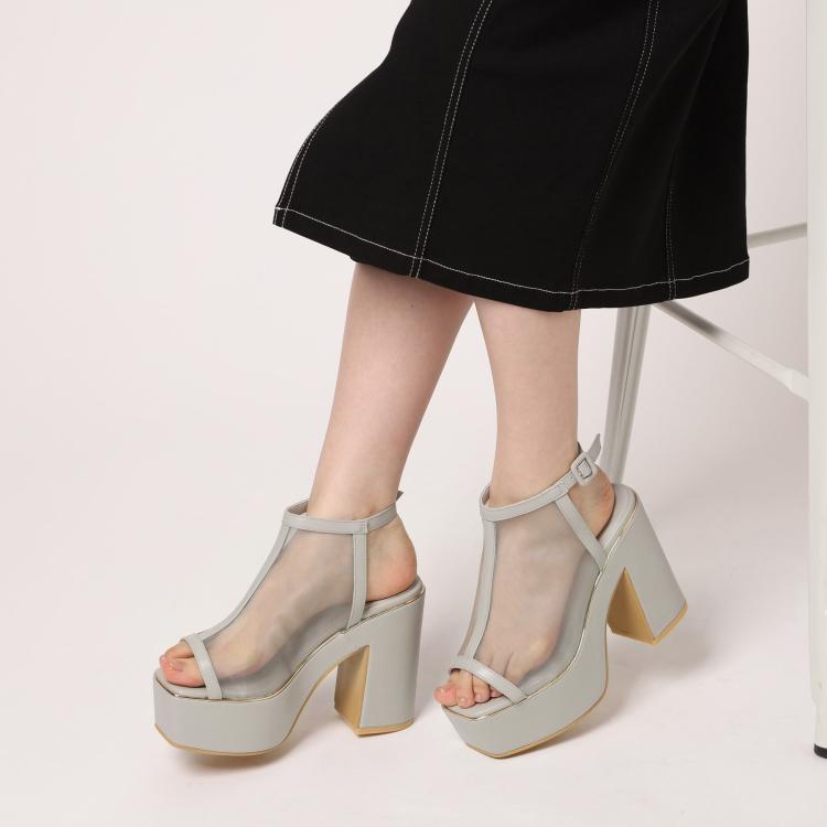 エスペランサ(ESPERANZA)の【ラク盛り／サンダル】リピーター続出／脚長美脚　厚底ストラップサンダル サンダル・ミュール