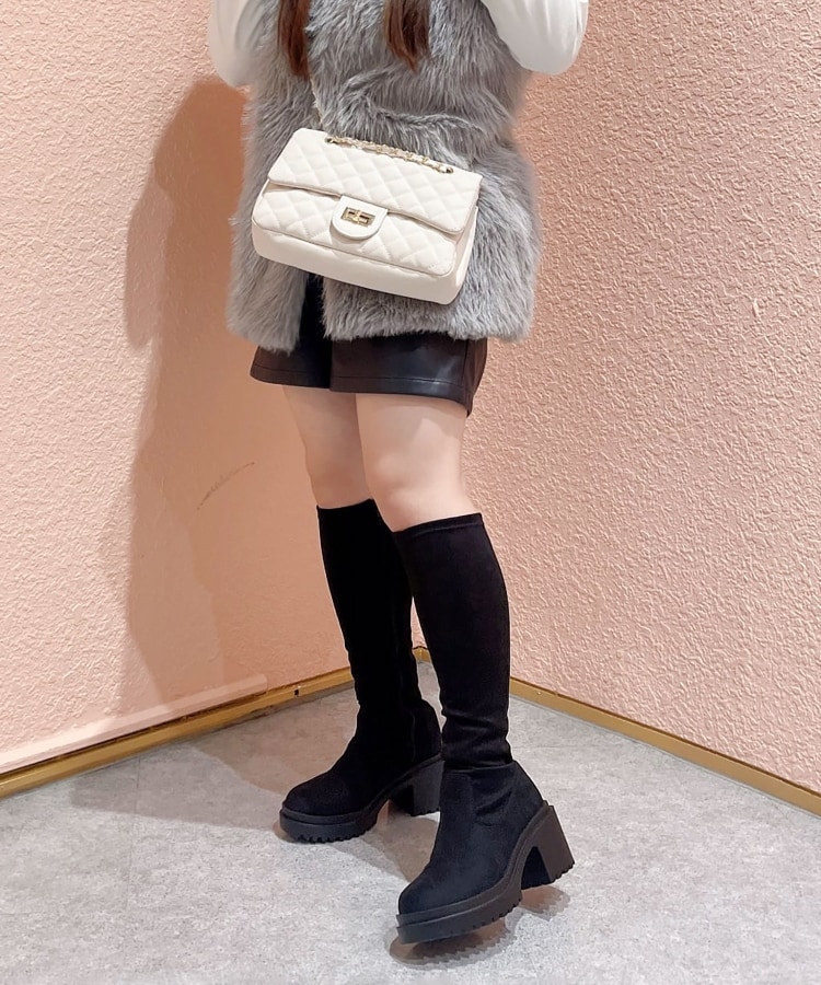 厚底ロングストレッチブーツ(ブーツ・ブーティ) | csT&P 厚底ロングストレッチブーツ(ブーツ・ブーティ) | csT&P