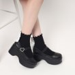 シーエス ティーアンドピー(csT&P)のキラキラハートバックルらくちんウエッジ厚底パンプス25