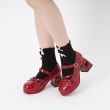 シーエス ティーアンドピー(csT&P)の大人気インフルエンサー 桜井ひかるちゃんコラボ 厚底ストラップ付ハートくり抜きヒールパンプス29
