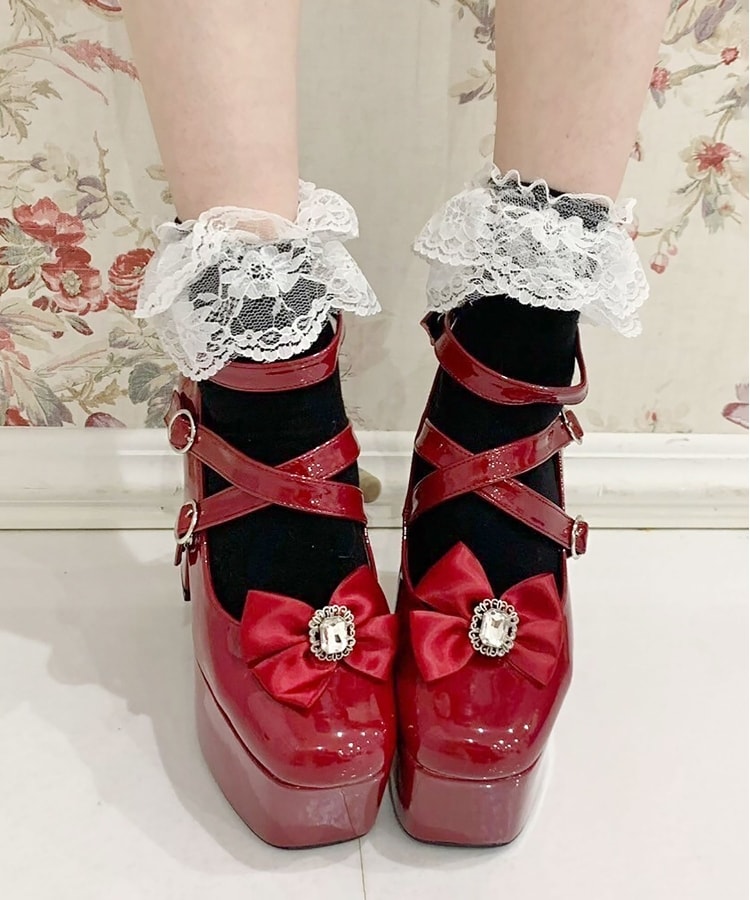 厚底スクウェアリボン付き2WAYパンプス(パンプス) | csT&P 厚底スクウェアリボン付き2WAYパンプス(パンプス) | csT&P