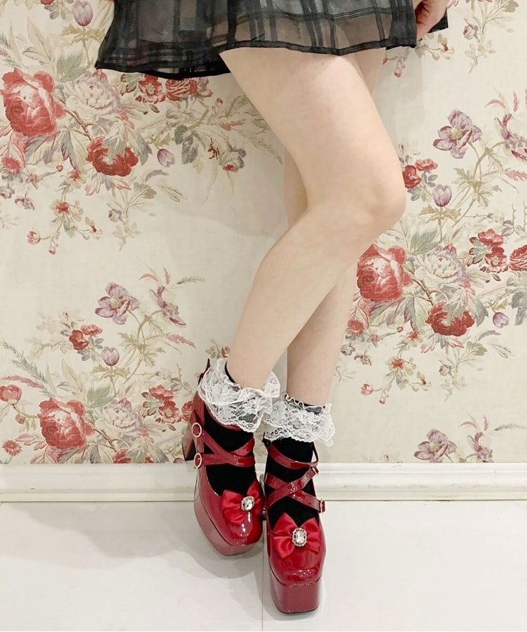 厚底スクウェアリボン付き2WAYパンプス(パンプス) | csT&P 厚底スクウェアリボン付き2WAYパンプス(パンプス) | csT&P