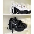 シーエス ティーアンドピー(csT&P)の厚底ハートバックル２WAYリボンレースアップパンプス　24SS44