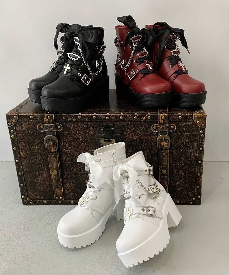 厚底×コウモリ×十字架スニーカー 24SS(ブーツ・ブーティ 厚底×コウモリ×十字架スニーカー 24SS(ブーツ・ブーティ