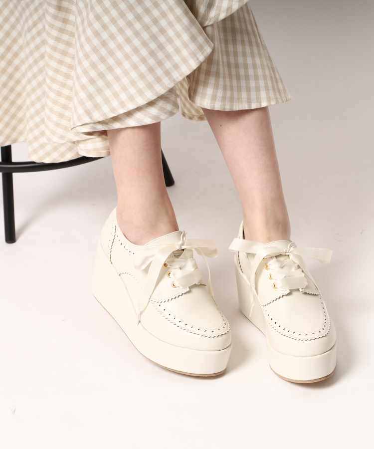 厚底サテンリボン付きシューズ(パンプス) | csT&P 厚底サテンリボン付きシューズ(パンプス) | csT&P
