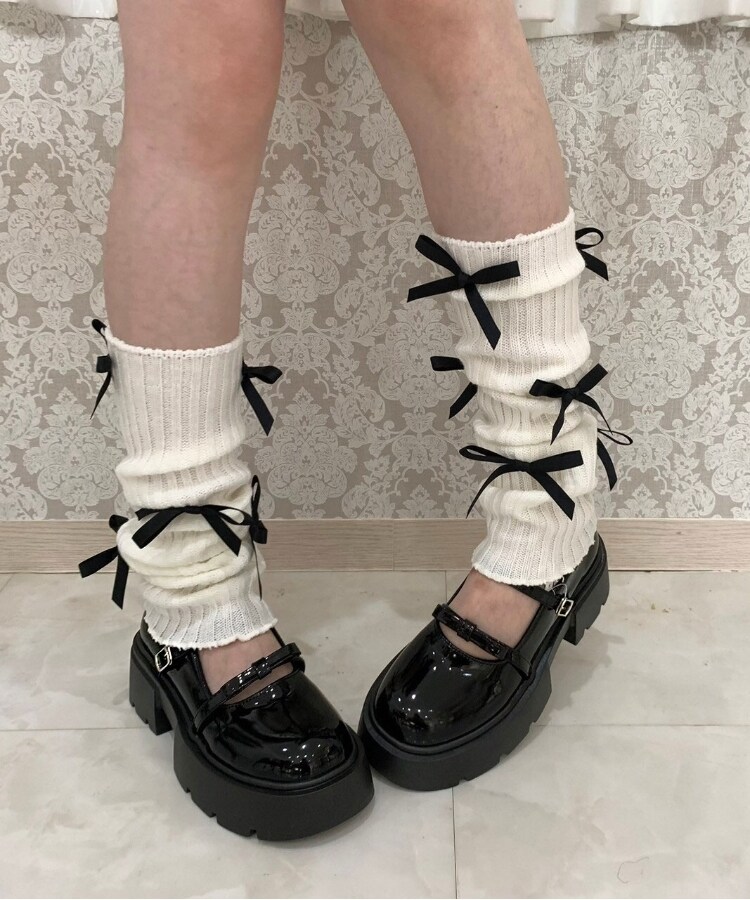 シーエス ティーアンドピー(csT&P)の厚底 リボン付きダブルストラップパンプス30