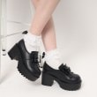 シーエス ティーアンドピー(csT&P)のビジューハート付ダブルリボン厚底パンプス23