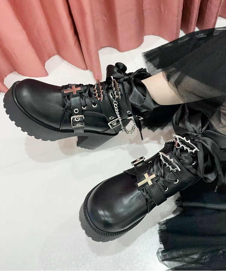 厚底×コウモリ×十字架スニーカー(ブーツ・ブーティ) | csT&P 厚底×コウモリ×十字架スニーカー(ブーツ・ブーティ) | csT&P