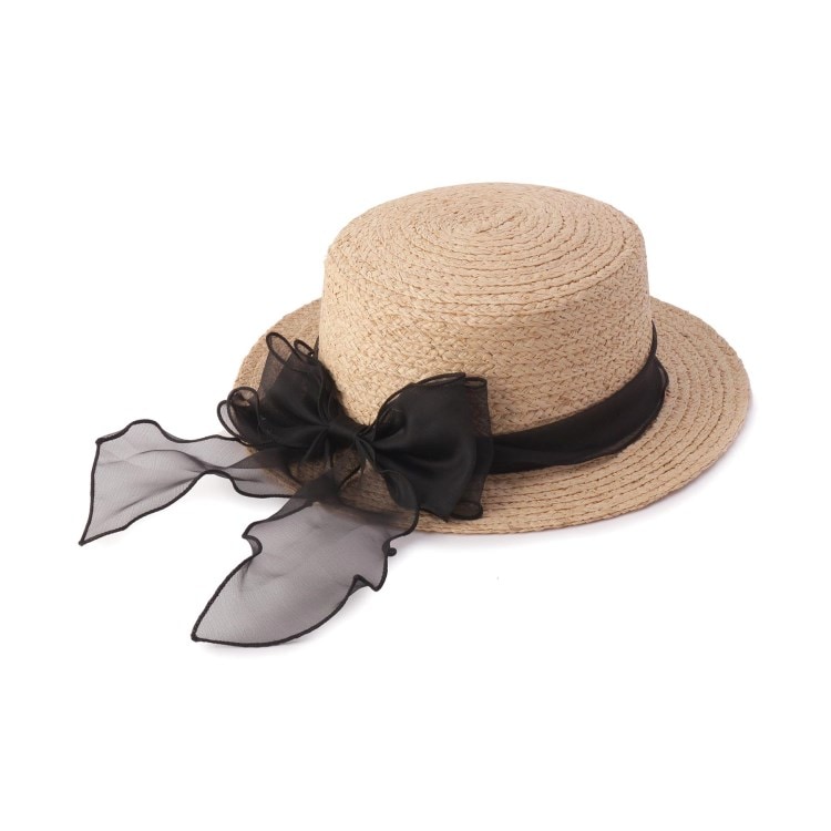 グランドエッジ(Grandedge)のオーガンジーリボンカンカン帽子 ハット