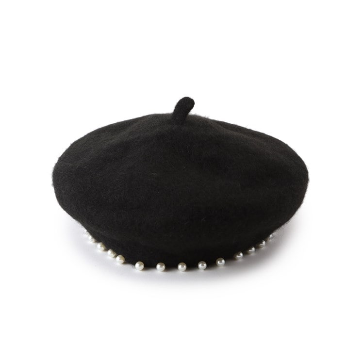 グランドエッジ(Grandedge)のフェルト・フェイクパールベレー帽【OberTashe】 ベレー帽