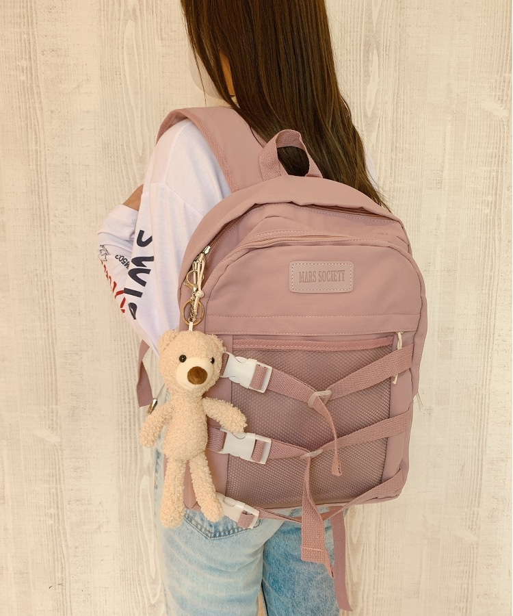 多収納】くまチャーム付きデイパック(リュック) | Ober Tashe 多収納】くまチャーム付きデイパック(リュック) | Ober Tashe