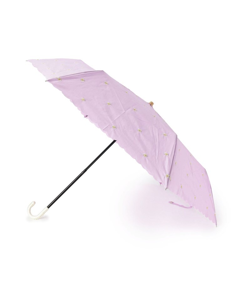  Ober Tashe(オーバー タッシェ) 【晴雨兼用】プチフラワー刺繍折り畳み傘