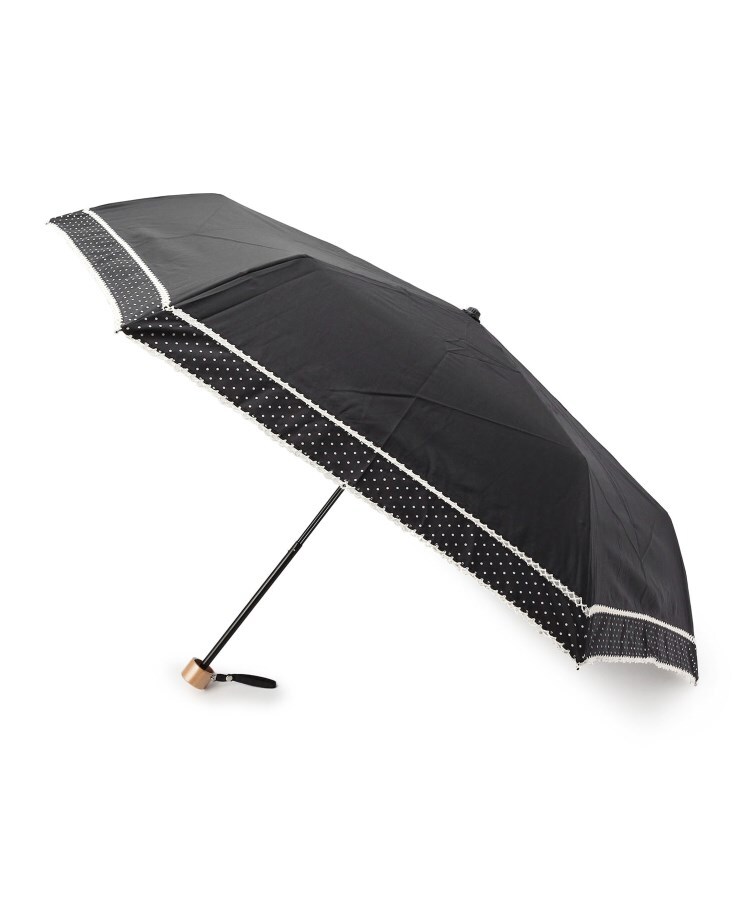 ＜WORLD＞ Ober Tashe(オーバー タッシェ) ドットダブルレース折りたたみ傘