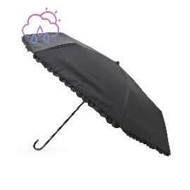 オーバー タッシェ(Ober Tashe)の【晴雨兼用】PUヒートカットフリル折り畳み傘 折りたたみ傘