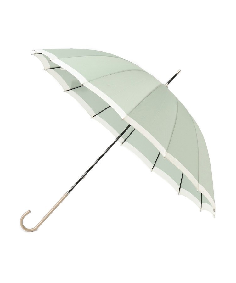 オーバー タッシェ(Ober Tashe)の晴雨兼用 UVカット80％ 16本骨傘 長傘 グリーン(022)