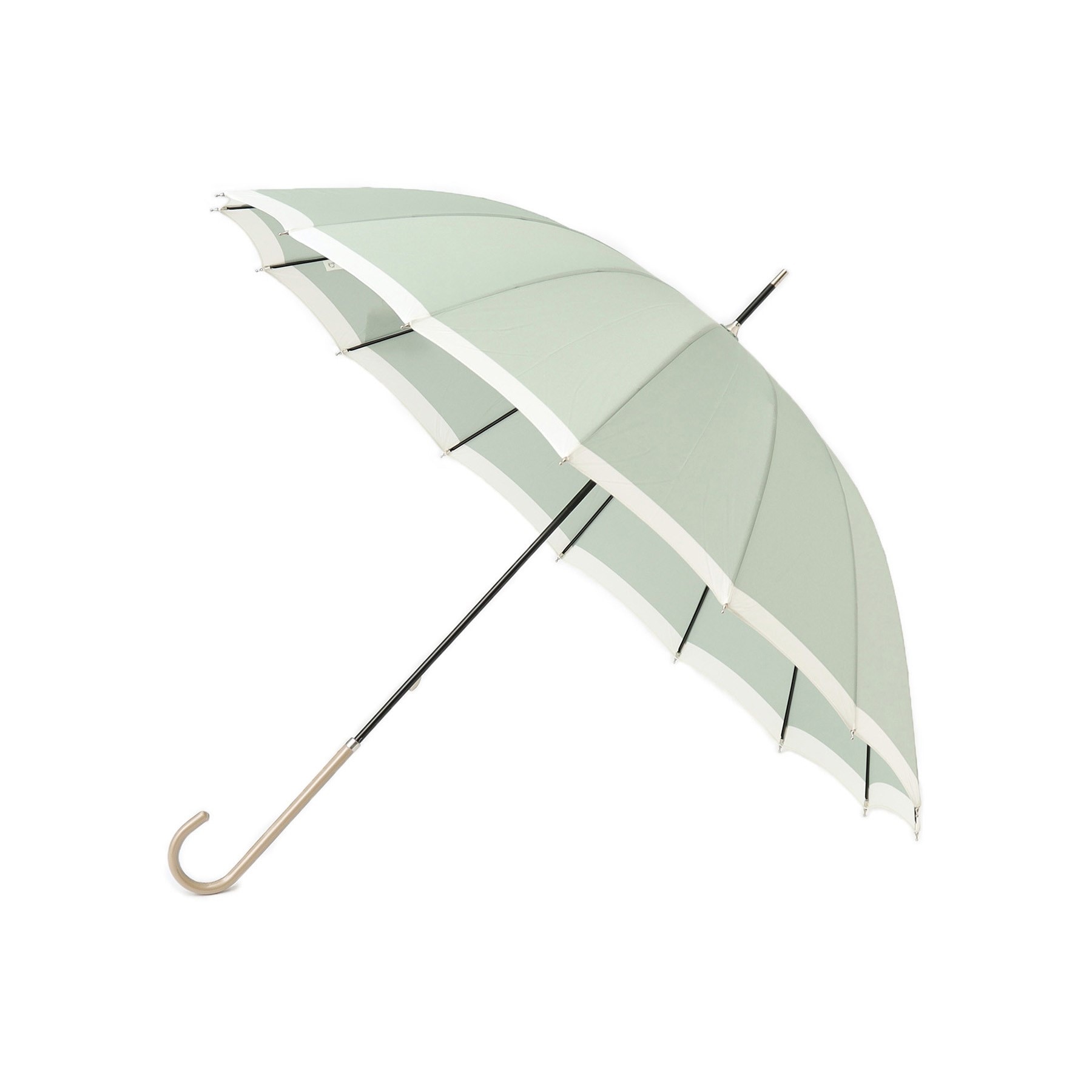 オーバー タッシェ(Ober Tashe)の晴雨兼用 UVカット80％ 16本骨傘 長傘 グリーン(022)