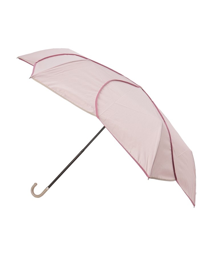 オーバー タッシェ(Ober Tashe)の新生活におすすめ バイカラーパイピング ミニ 折りたたみ傘 ピンク(072)