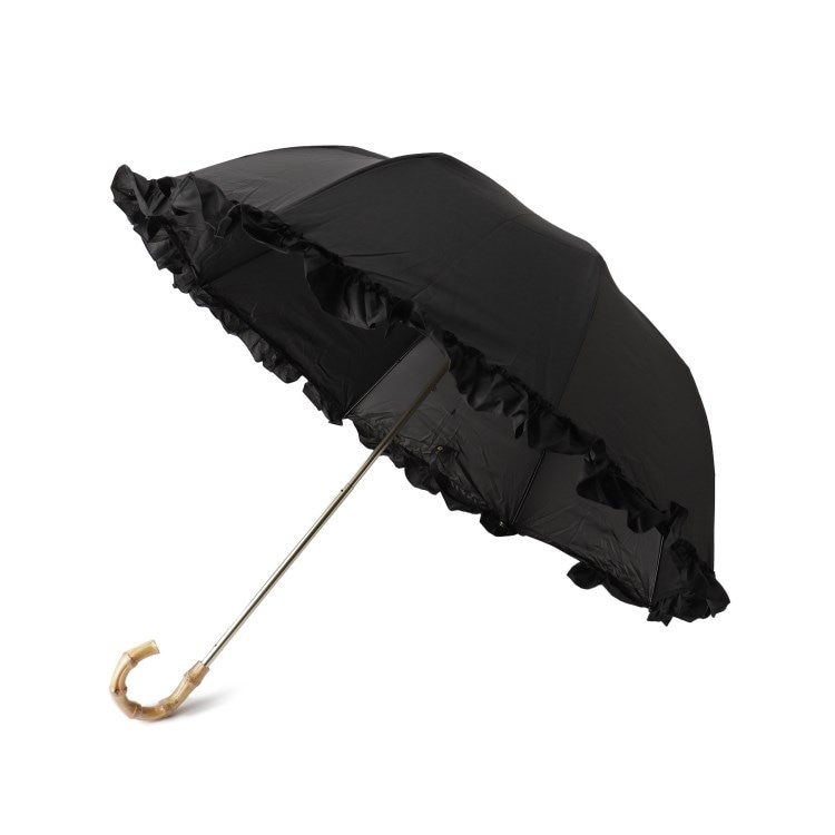 オーバー タッシェ(Ober Tashe)の遮光率100％2段折傘 晴雨兼用 日傘 フリル 折りたたみ傘