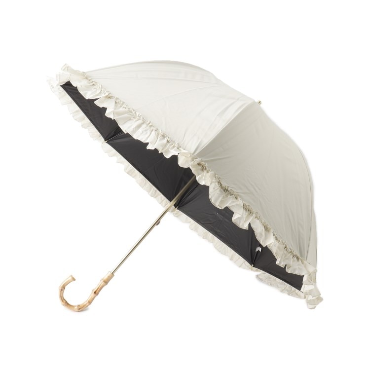 オーバー タッシェ(Ober Tashe)の遮光率100％完全遮光 深張長傘55cm 晴雨兼用 日傘 フリル 長傘