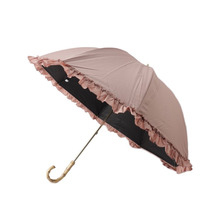 オーバー タッシェ(Ober Tashe)の遮光率100％完全遮光 深張長傘55cm 晴雨兼用 日傘 フリル 長傘