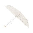 オーバー タッシェ(Ober Tashe)の雨傘 日傘 遮光 折りたたみ傘 ミルキードット ミニ オフホワイト(003)