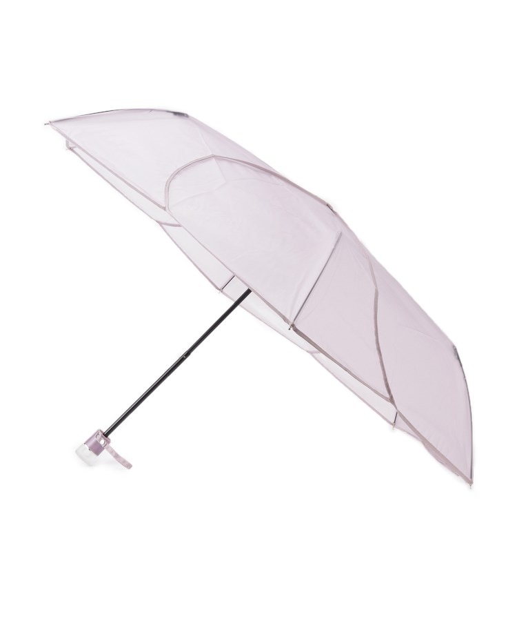 オーバー タッシェ(Ober Tashe)のクリアアンブレラ／パウダリーフローラミニ 折りたたみ傘 雨傘 パープル(083)