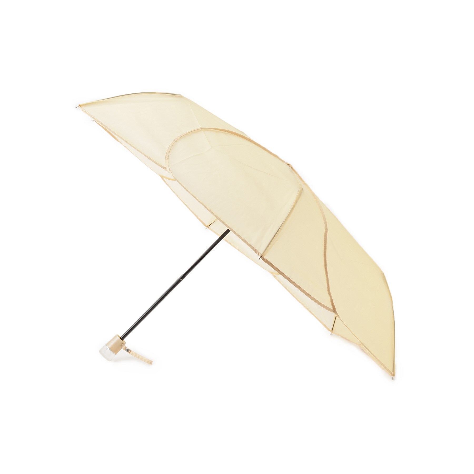 オーバー タッシェ(Ober Tashe)のクリアアンブレラ／パウダリーフローラミニ 折りたたみ傘 雨傘 イエロー(032)