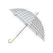 オーバー タッシェ(Ober Tashe)の晴雨兼用 UVカット80％ ギンガムチェック長傘 雨傘 サックスブルー(090)