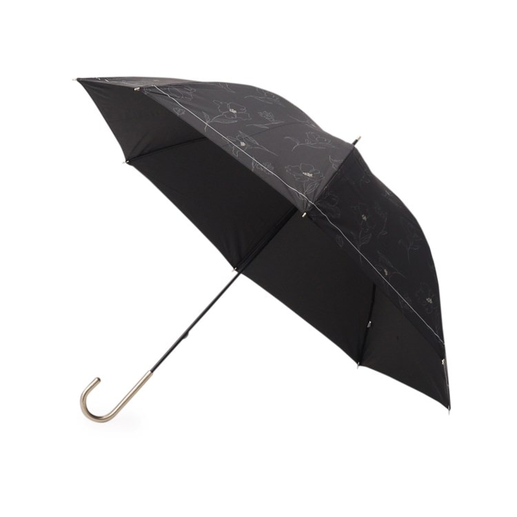 オーバー タッシェ(Ober Tashe)の遮光率100％ UVカット率100％ 大きめ55㎝ 遮光フラワードローイング 日傘 晴雨兼用 長傘 長傘