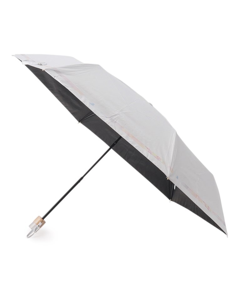 オーバー タッシェ(Ober Tashe)の遮光率100％ UVカット率100％ 遮光ニュアンスラインmini 日傘 晴雨兼用 折りたたみ傘1