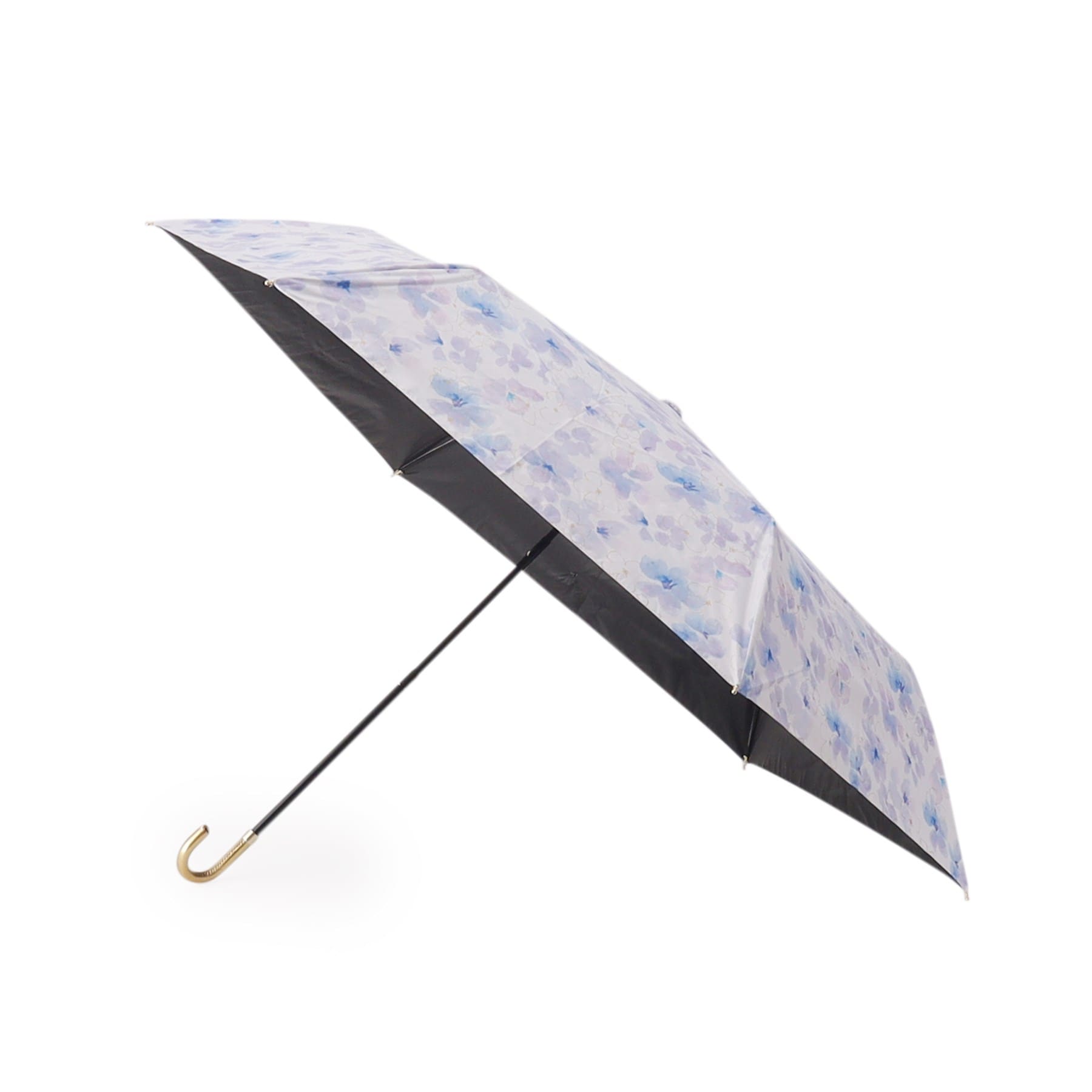 オーバー タッシェ(Ober Tashe)の遮光率100％ UVカット率100％ 遮光オキザリス mini 日傘 晴雨兼用 折りたたみ傘 ブルー(092)
