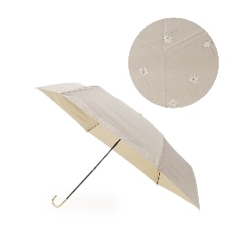 オーバー タッシェ(Ober Tashe)の遮光率100％ UVカット率100％ 遮光ゴールドラインマーガレットmini 日傘 晴雨兼用 折りたたみ傘