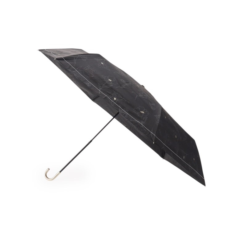 オーバー タッシェ(Ober Tashe)の遮光率100％ UVカット率100％ 遮光フラワードローイングmini 日傘 晴雨兼用 折りたたみ傘 折りたたみ傘