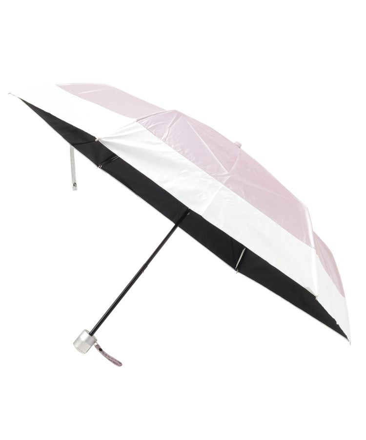 オーバー タッシェ(Ober Tashe)の＼紫外線遮蔽率：99.9%以上 遮光率：99.9%以上／パールブバイカラーミニ 折りたたみ傘 日傘 ピンク(072)