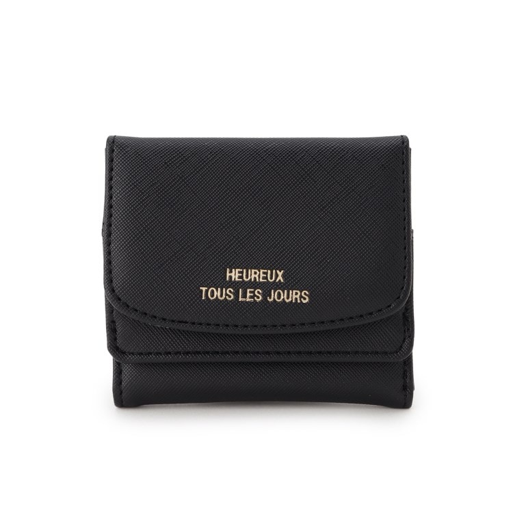 オーバー タッシェ(Ober Tashe)の角シボ合皮コンパクトミニ財布 折財布 ミニサイズ 財布