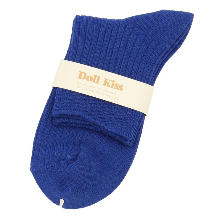 ドール キス(Doll Kiss)の15色展開リブ無地クルーソックス　靴下 ソックス